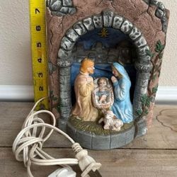 Vintage Ceramic Christmas Diorama Lighted Nativity Scene just $15