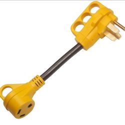 RV Power Adapter Camper Cord 50 Amp Male to 30 Amp Female 12" 10/3 STW CR5030