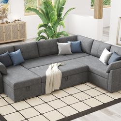 Brand New Pull Out Grey Couch For Sale