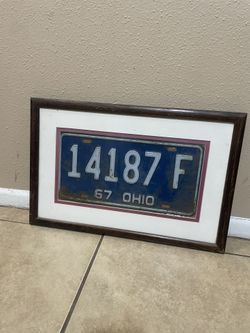 Framed License Plate Regular Size 