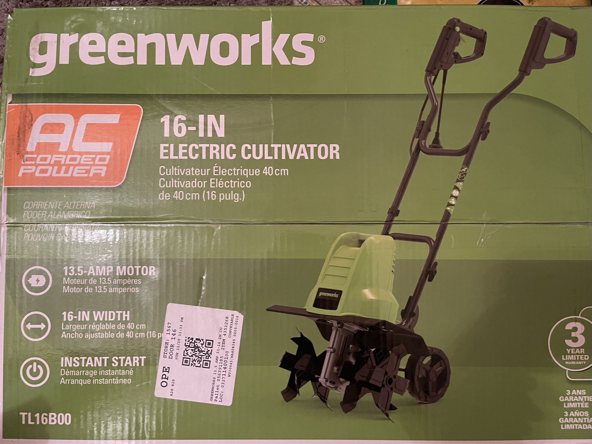 BRAND NEW !! GREENWORKS ELECTRIC LAWN MOWERS - 16 INCH