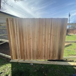 Cedar fence panels