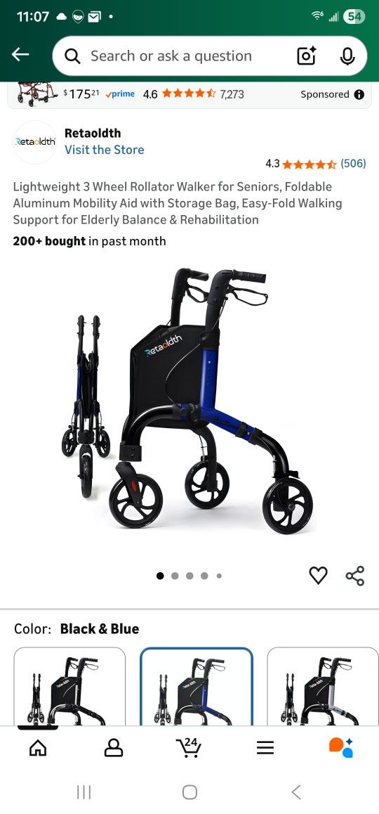 Lightweight 3 Wheeled Walker