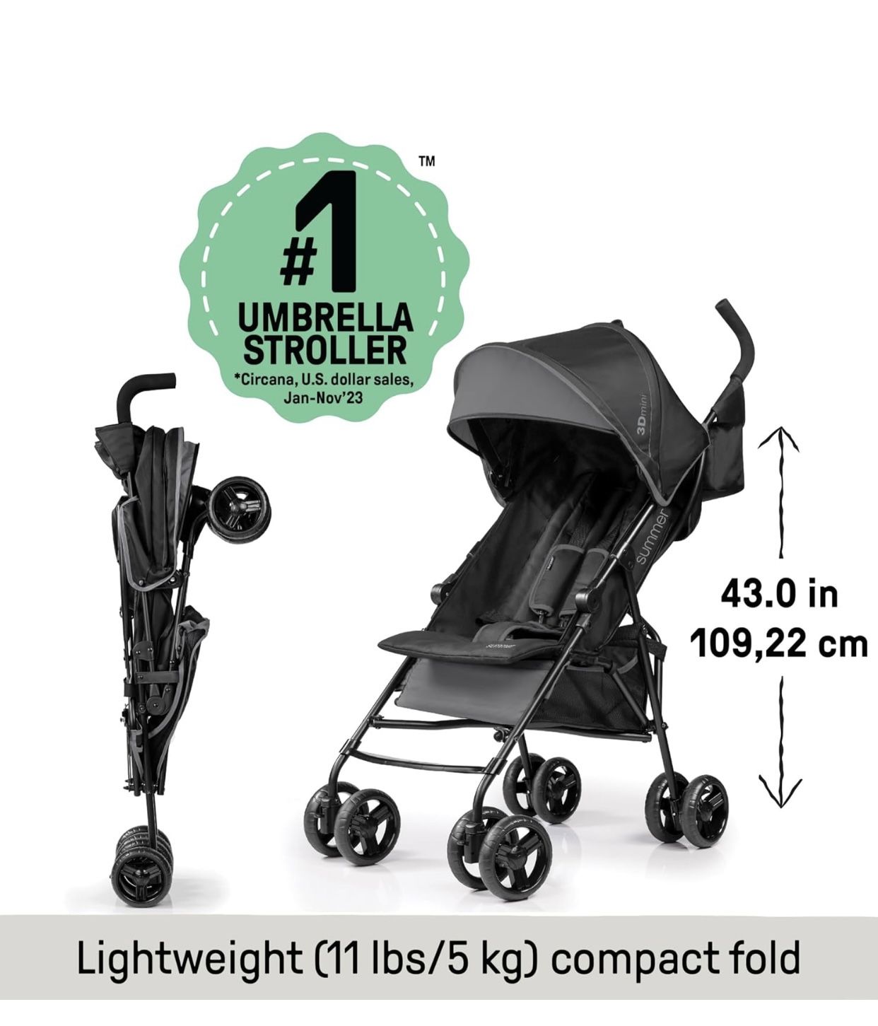 Summer by Ingenuity 3D Mini Convenience Stroller