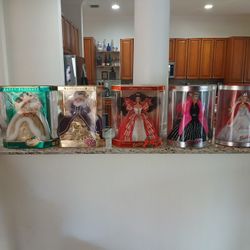 Barbies five special editions holiday editions never open new inboxes All 5 Oneprice wow.