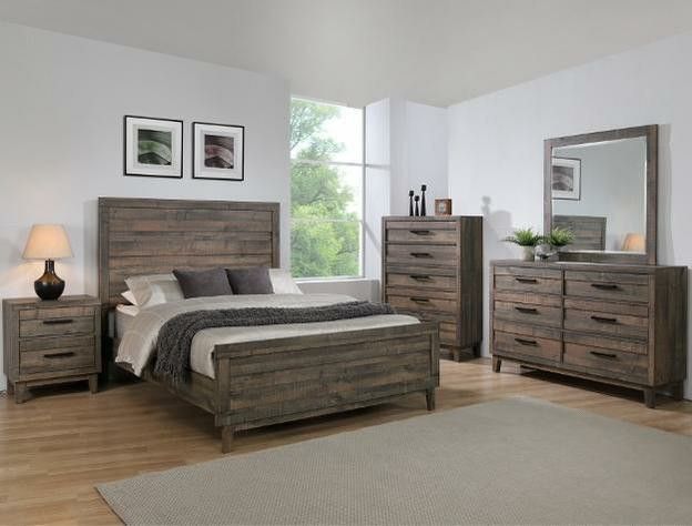 Tacoma Rustic Brown Panel Bedroom Set 👉$39 DOWN payment only 100 days same as cash