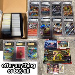 Pokemon lot | ETB, boxes, bundles, Slabs (all gem 10/ pristine 10) bulk cards | Buy all or offer any