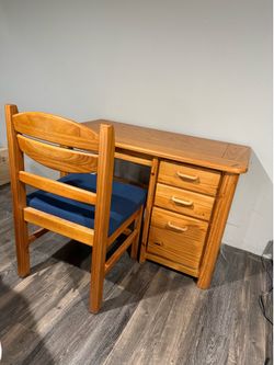 Wooden Desk and Chair