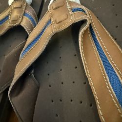Men’s Leather Comfort Thong Flip Flops  .. NEW !