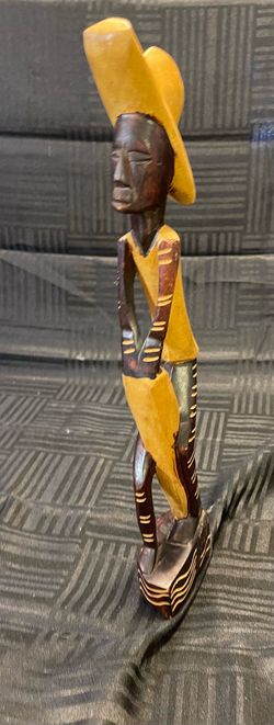 Vintage Hand Carved Wooden African Figure
