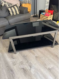 Black glass living room tables