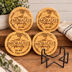 Custom Engraved Coaster Set of 4