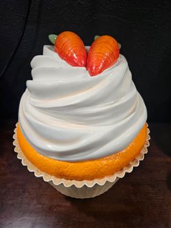 carrot cupcake 18" Tall Resin decor