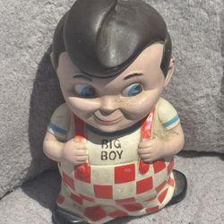 Vintage Bob’s Big Boy Coin Bank With Bright Orange Plug