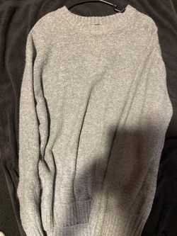Gray Crewneck Knit Sweater