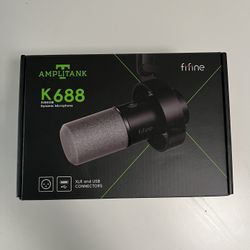 FIFINE AmpliTank K688 USB/XLR Dynamic Gaming/Studio Microphone 