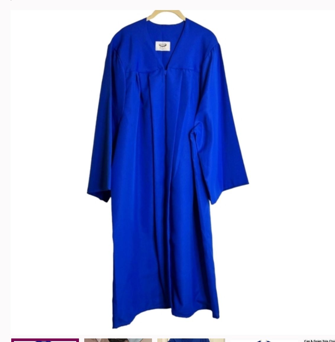 Brand New Graduation Gown By Josten’s In Royal Blue