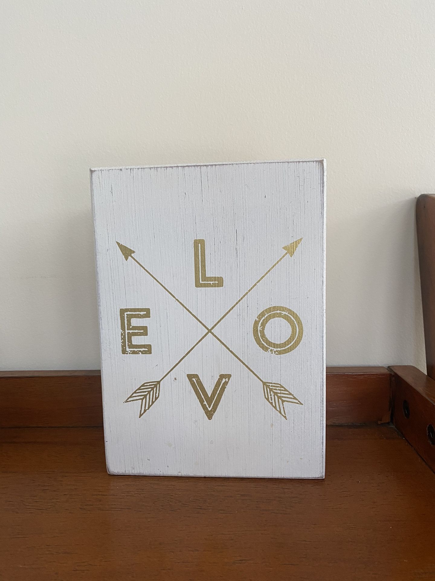 White/Gold LOVE Wall Decor