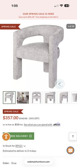 The Gwen gwenchgry Upholstered Chair - Grey By Jofran Furniture