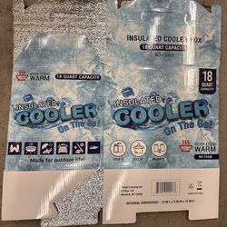 "Cooler on the Go"! Cooler that’s insulated and re-usable. 