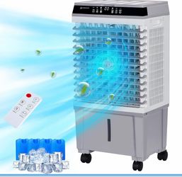 KEGIAN Evaporative Air Cooler, Swamp Cooler with 5.3 Gallon Water Tank, 12H Timer, 3 Speeds, 120° Oscillation, Portable Air Cooler for ndooor Outdoor 