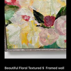 Floral Textured Wall Art