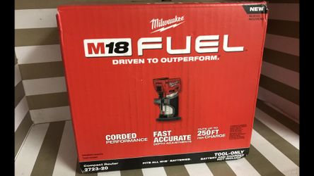 Milwaukee Fuel brushless 18 volt cordless M18 compact router brand new in the box