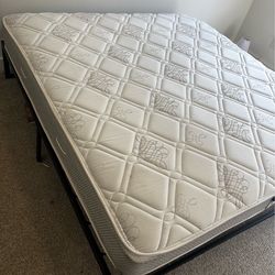 King bed frame and mattress