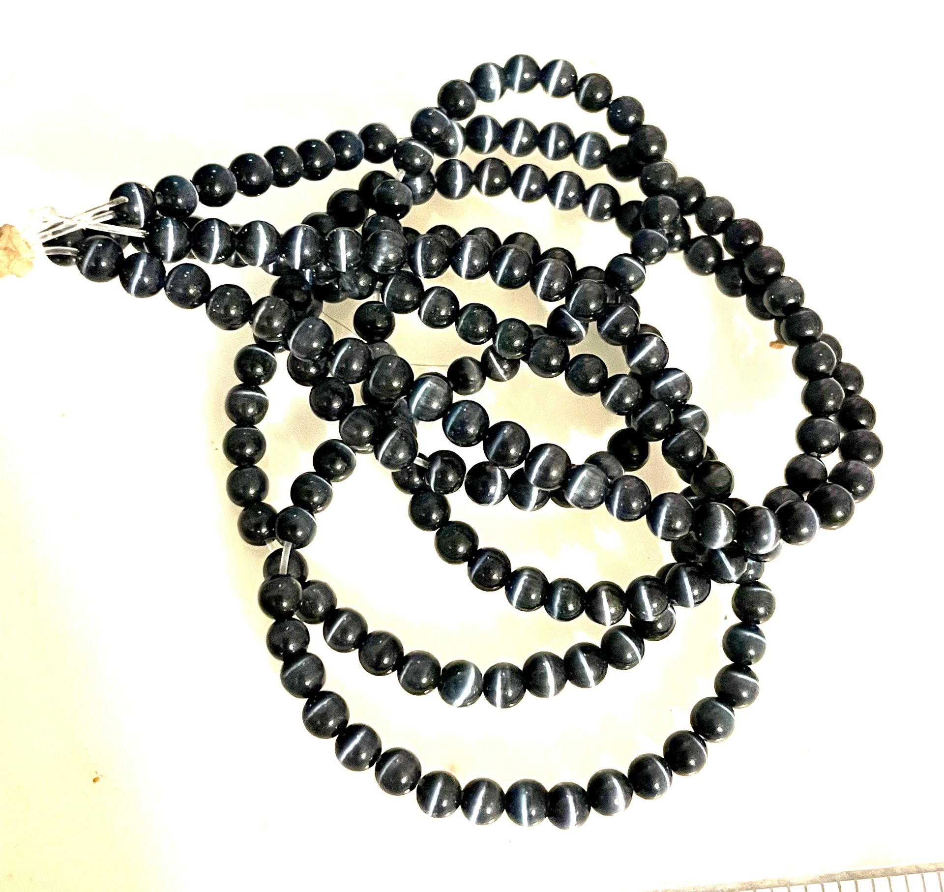 Strand Of 4mm Fiber Optic Beads