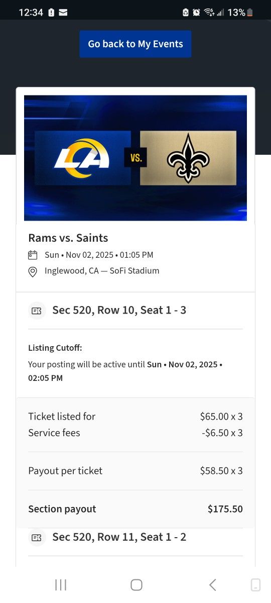 Chargers vs Saints