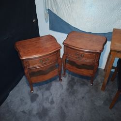 2 matching night stands  antique