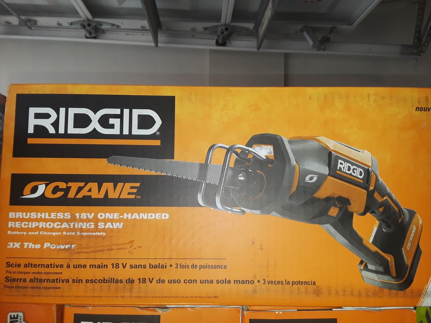 RIDGID 18 Volt OCTANE Cordless Brushless One Handed Reciprocating Saw (Tool  Only)