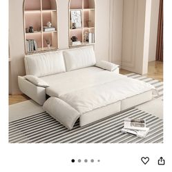 Queen Size Pull Out Sofa Bed, Velvet Convertible 