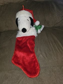 SNOOPY PEANUTS CHRISTMAS STOCKING PLUSH