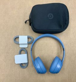 Apple Beats By Dre Solo 4 Wireless Bluetooth Headphones Earphone Padded Blue Music Sound Audio Podcast Content Noise Cancellation 