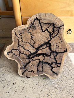 Fractal Burned Wood slab