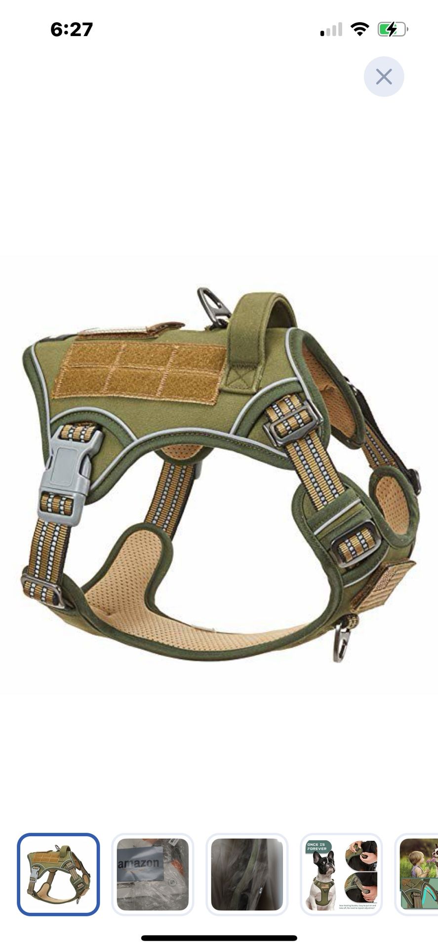 “New”Tactical Dog Harness(green)sz Small(retail$39)
