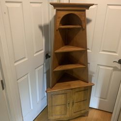 Solid Maple Corner Cabinet