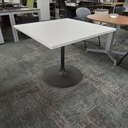 Square Table With Metal Base