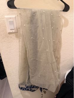 Bridal dupatta fully worked