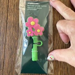 Starbucks Pink Flower Straw Topper 🌸