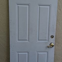 32" X 80" 6-Panel Metal Exterior Door 