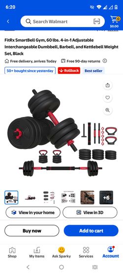 FitRx SmartBell Gym, 60 lbs. 4-in-1 Adjustable Weight Set