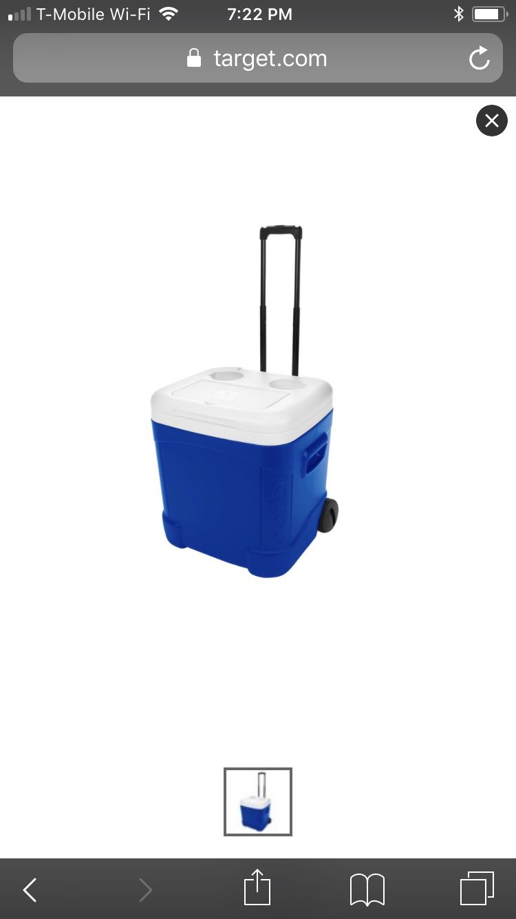 Used once Igloo Ice Cube Cooler 60qts