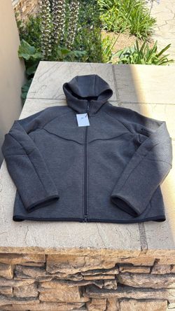 New Nike tech fleece hoodie full zip jacket black heather Men’s M Medium
