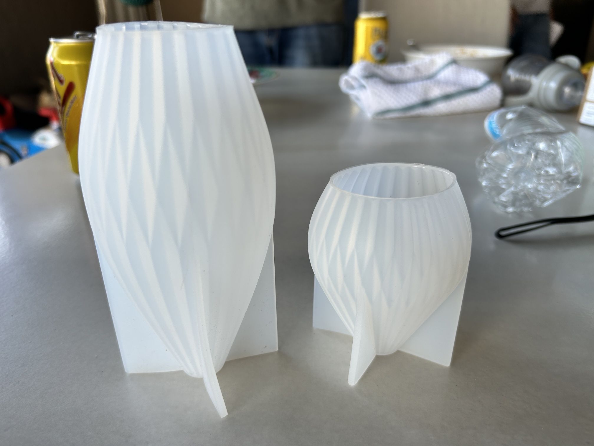 Silicone Candle Molds DIY Craft Silicon Mold 3D Geometric Pear Bottle Shape Mould Soap Cake Mold