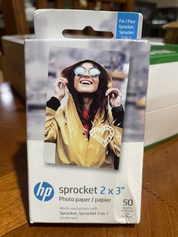 📸 HP Sprocket 2×3″ Premium ZINK Sticky-Back Photo Paper (50 Sheets)