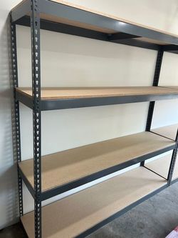 Industrial Shelving 72 in W x 18 in D Boltless Storage Office 4 Tier Warehouse Shelves Garage Storage Racks Delivery Available