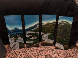 Hand painted Vietnam Picture 4 Pieces
