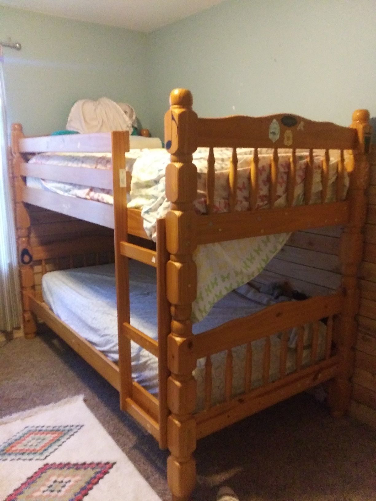 Twin bunk beds solid wood